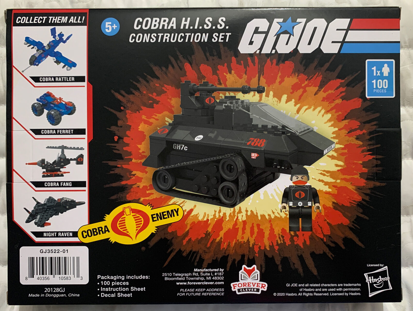 G.I. Joe 100pc COBRA H.I.S.S. Construction Set Item #GJ3522-01 Hasbro - Fashions for Home