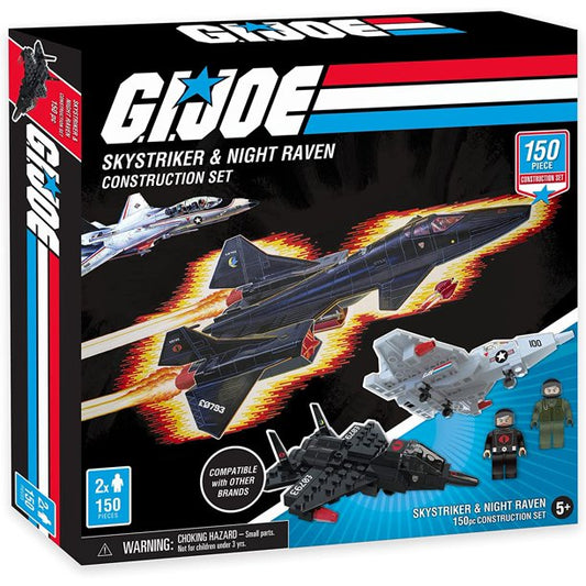 GI Joe Skystriker & Night Raven Jet Fighter Construction Set (150 Total Pieces) - Fashions for Home