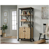 Mesquite Farmhouse 3 Tier Entryway Bookcase Storage Cabinet Fixed Casters