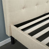 Upholstered Platform Bed Frame with Headboard King size (Taupe Beige)