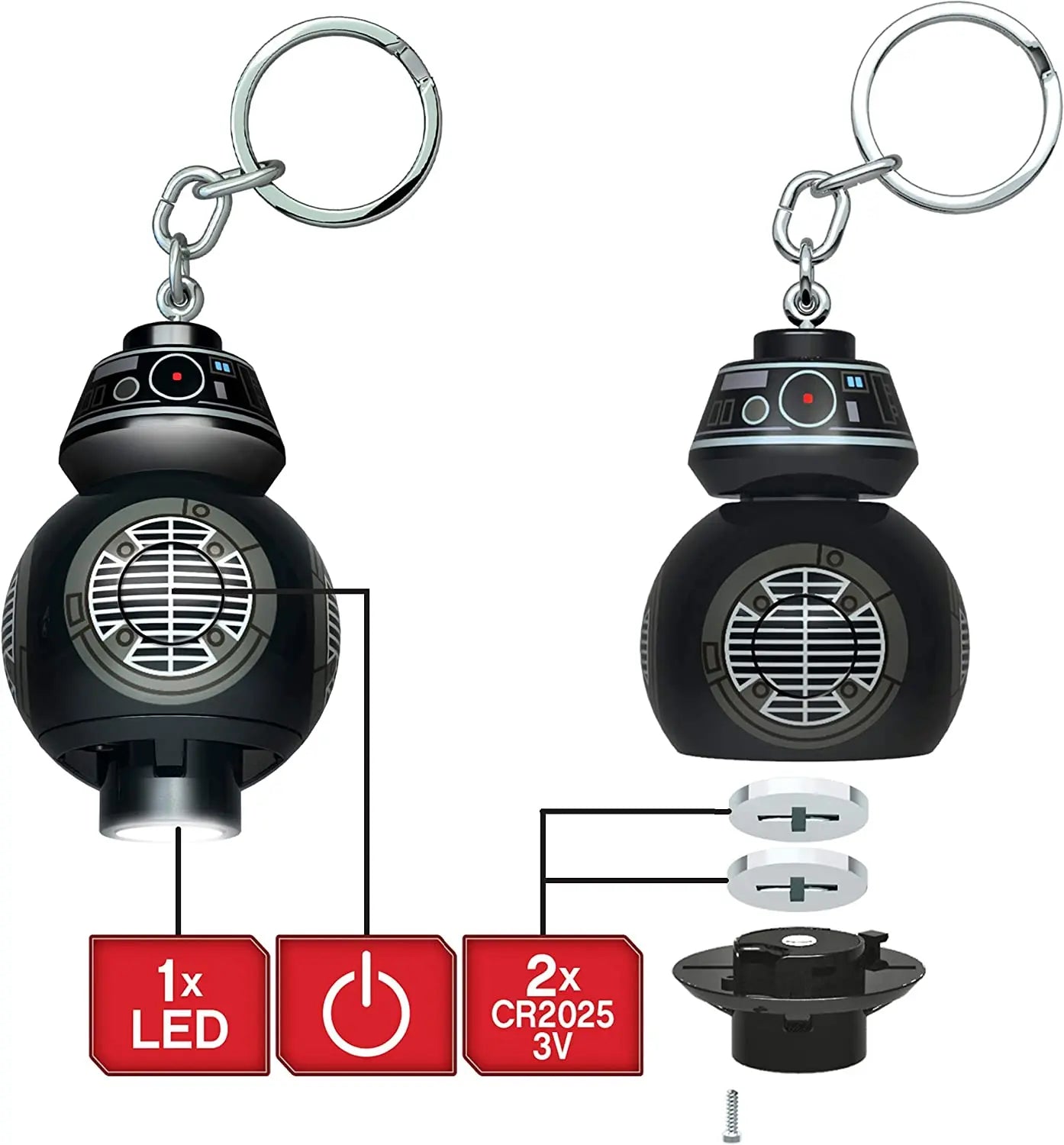 LEGO Star Wars BB-9E LED Keychain Light - 3 Inch Tall Figure (KE112) Fashions for Home