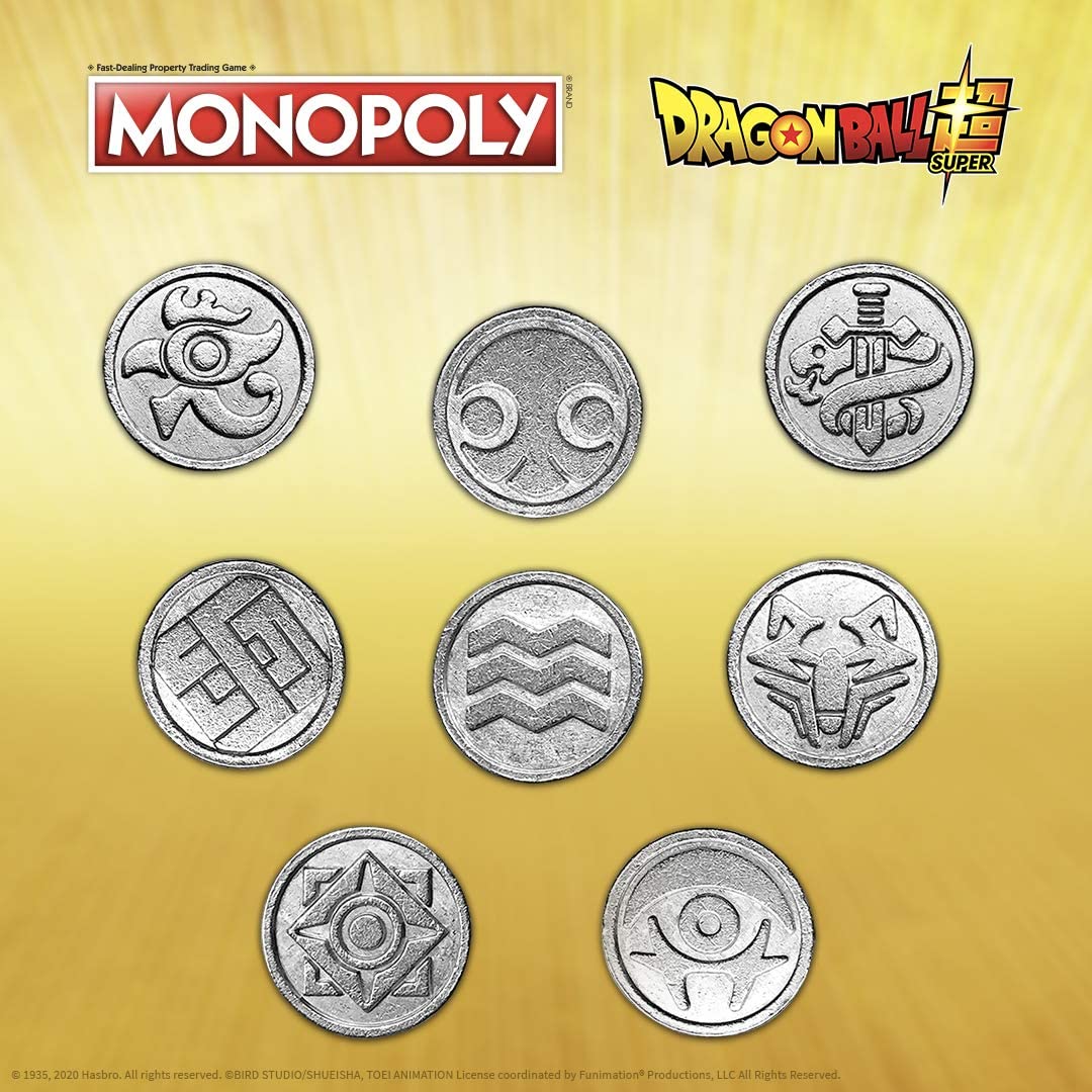 monopoly dragon ball super recruit legendary warriors goku vegeta and gohan official dragon ball z anime series merchandise themed monopoly game
