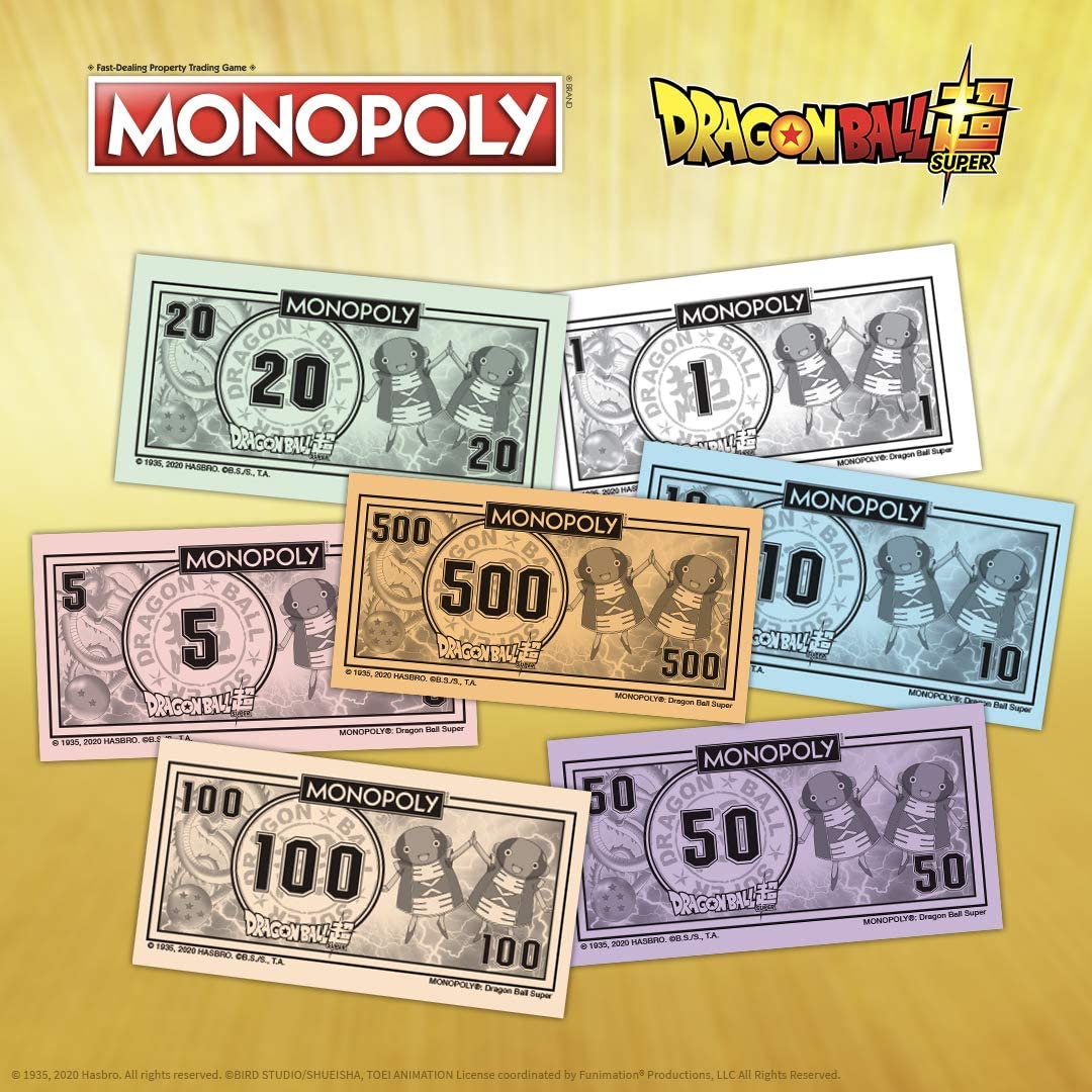 monopoly dragon ball super recruit legendary warriors goku vegeta and gohan official dragon ball z anime series merchandise themed monopoly game