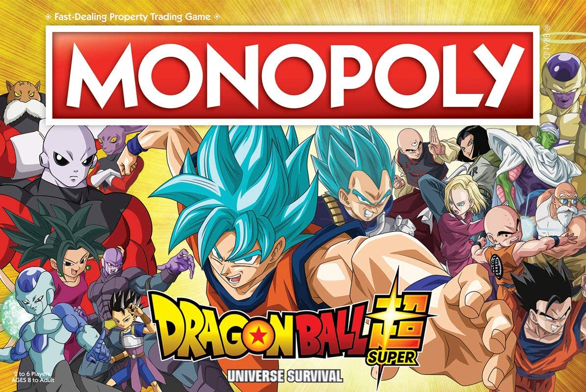 monopoly dragon ball super recruit legendary warriors goku vegeta and gohan official dragon ball z anime series merchandise themed monopoly game