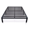 Queen size Metal Platform Bed Frame with Heavy Duty Steel Slats