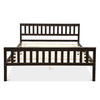 Queen Wood Platform Bed Frame with Headboard and Footboard in Espresso
