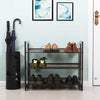 Bronze Metal Shoe Rack with Adjustable Shelves