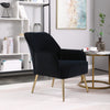 Modern Mid Century Chair velvet  Sherpa Armchair for Living Room Bedroom Office Easy Assemble(NAVY)