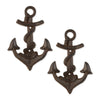 Cast Iron Anchor Wall Hooks - Set of 2