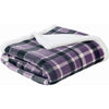 Plaid Flannel Sherpa Throw Blanket(2 Pack Set of 2)