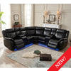 Power reclining Sectional W/LED strip Black Color