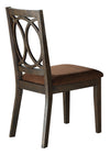 ACME Jameson Side Chair (Set-2), Brown Fabric & Espresso (2Pc/1Ctn) 62322