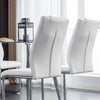 Modern Dining Chairs With Faux Leather Padded Seat Dining Living Room Chairs Upholstered Chair With Metal Legs Design for Kitchen, Living, Bedroom, Office Chairs Set of 2 (White+PU Leather)