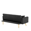BLACK Convertible Folding Futon Sofa Bed , Sleeper Sofa Couch for Compact Living Space.