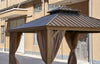 12*12FT patic gazebo,alu gazebo with steel canopy,Outdoor Permanent Hardtop Gazebo Canopy for Patio, Garden, Backyard