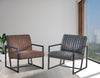 Modern design high quality PU(GREY)+ steel armchair，for Kitchen, Dining, Bedroom, Living Room