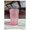 Designer Acrylic Paisley Pink Drinking Glasses Hi Ball Set of 4 (17oz), Premium Quality Unbreakable Stemless Acrylic Drinking Glasses for All Purpose