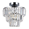 Mini Flush Mount Chandelier K9 Crystal Ceiling Light Fixtures