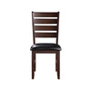 ACME Urbana Side Chair (Set-2) in Black PU & Cherry 04624