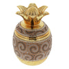 Ambrose Gold Plated Crystal Embellished Lidded Ceramic Pineapple Bowl (7 In. x 7 In. x 10.5 In.)