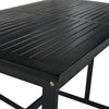 U_Style Steel Outdoor Dining Set with Acacia Wood Armrest Suitable For Patio, Balcony Or Backyard