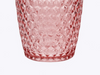 Designer Acrylic Diamond Cut Pink Drinking Glasses Hi Ball Set of 4 (19oz), Premium Quality Unbreakable Stemless Acrylic Drinking Glasses for All Purpose