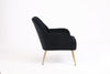 Modern Mid Century Chair velvet  Sherpa Armchair for Living Room Bedroom Office Easy Assemble(NAVY)