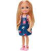 Barbie Club Chelsea Doll (6-inch Blonde) Wearing Graphic Top and Jean Skirt  for 3 to 7 Year Olds