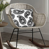 20 x 20 Square Accent Throw Pillow, Paisley Print, With Filler, Black, White