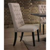 ACME Morland Side Chair (Set-2) in Tan Linen & Vintage Black 74647