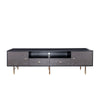 TV Stand Modern Wood Media Entertainment Center Console Table  with 2 Doors,2 drawers  and 2 Open Shelves