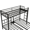 Twin over Twin & Twin Bunk Beds for 3, Twin XL over Twin & Twin Bunk Bed Metal Triple Bunk Bed, Black (Pre-sale date: June 10th)