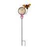 Metal Thermometer Garden Stake - Bee and Flower