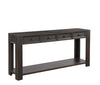 TREXM Console Table for Entryway Hallway Sofa Table with Storage Drawers and Bottom Shelf (Black)