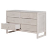 Rustic Wooden Dresser with 6 Drawers,Storage Cabinet for Bedroom,Anitque White