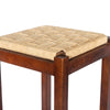 Mango Wood Barstool with Rope Weaved Seat, Brown