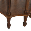 22 Inch French Design Handcrafted Mango Wood Side Table with Star Shape, Brown