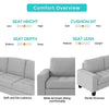 Orisfur. Sectional Corner Sofa L-shape Couch Space Saving with Storage Ottoman & Cup Holders Design for Large Space Dorm Apartment,Light Grey
