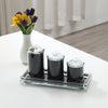 Ambrose Exquisite Three Glass Canister with Tray in Gift Box