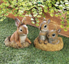 Stone-Look Bunny Garden Sculpture