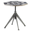 Adjustable-Height Checkerboard Side Table