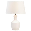 Lamp with Geometric Detailing - White