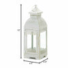 Victorian Style Square White Candle Lantern - 13 inches