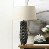 Porcelain Prism Table Lamp with Linen Shade