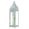 Silver Moroccan-Style Candle Lantern - 15 inches
